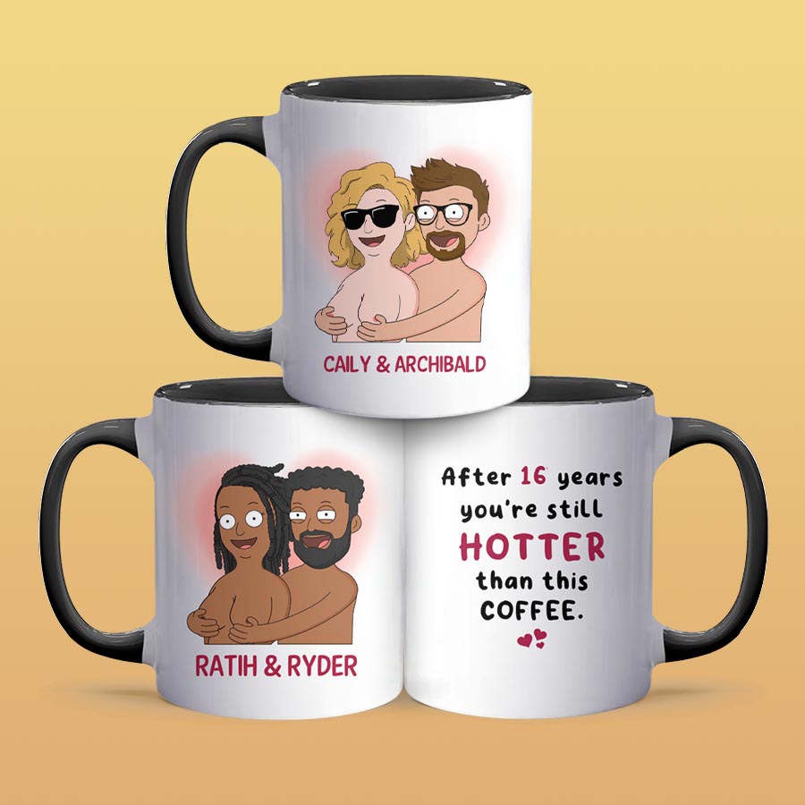 Hotter Than This Coffee - Personalized Accent Mug