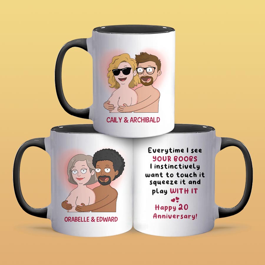 Want To Touch It - Personalized Accent Mug