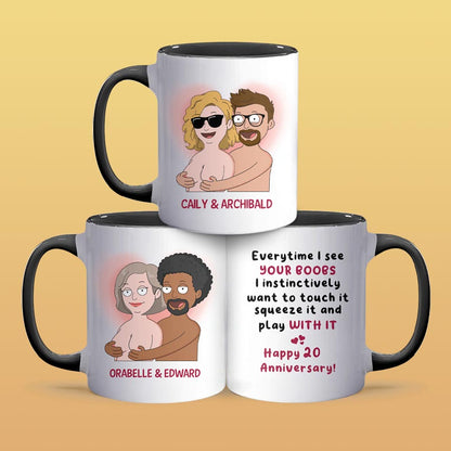 Want To Touch It - Personalized Accent Mug