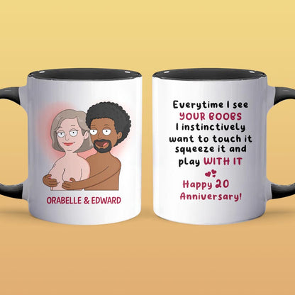 Want To Touch It - Personalized Accent Mug