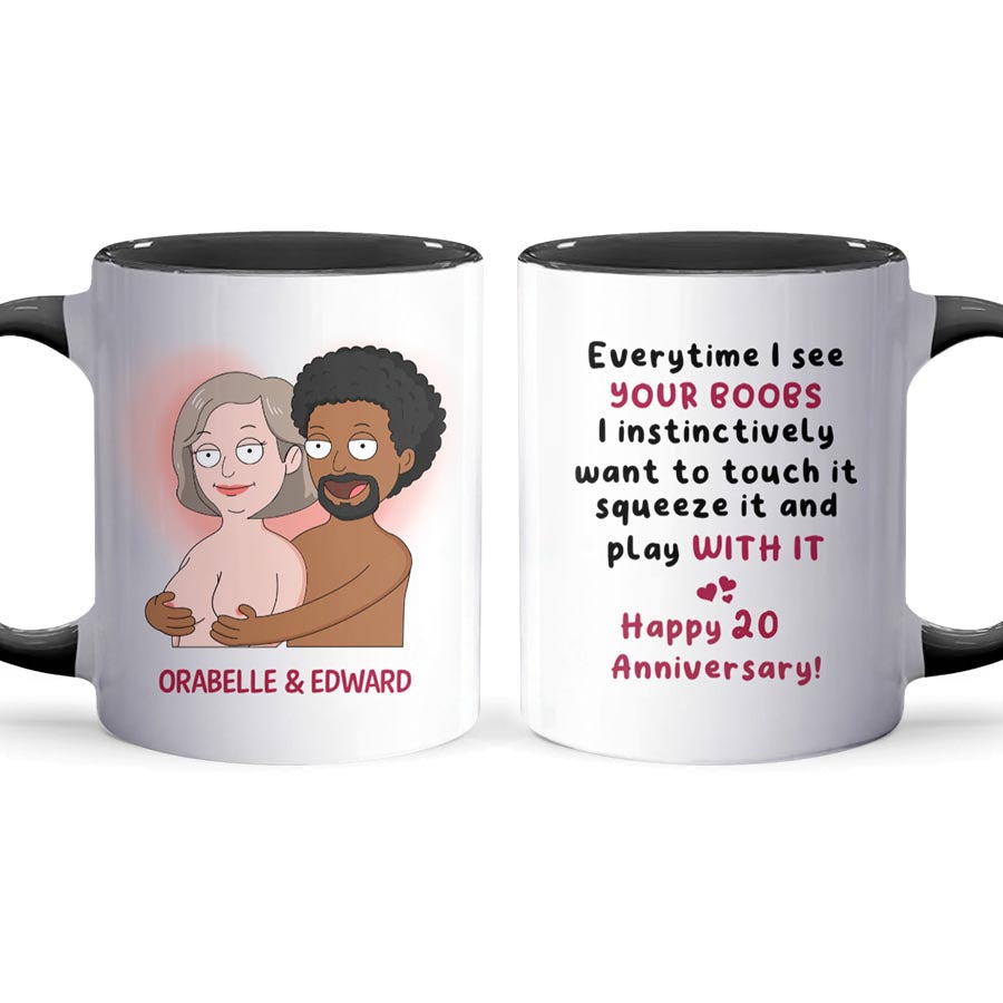 Want To Touch It - Personalized Accent Mug