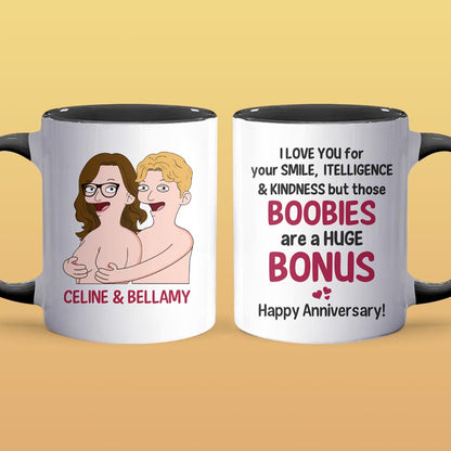 Boobies Are A Huge - Accent Coffee Mug