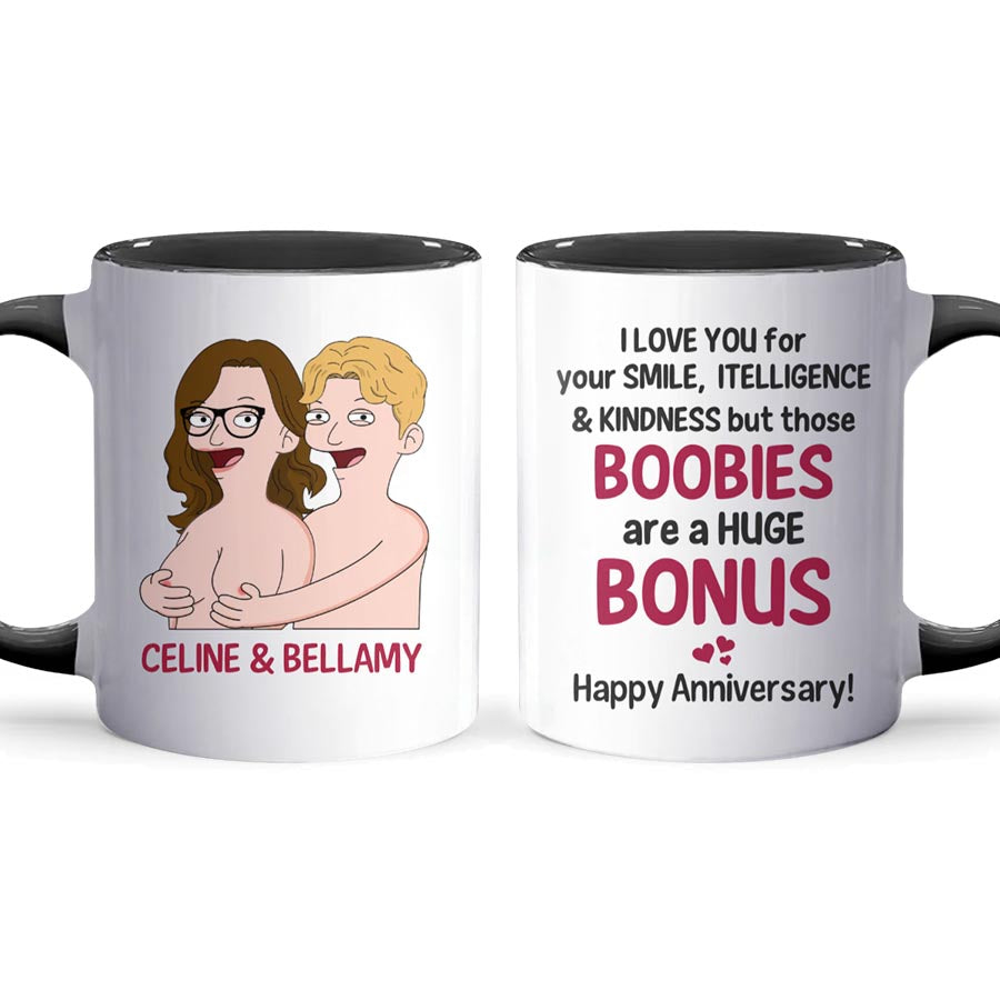 Boobies Are A Huge - Accent Coffee Mug