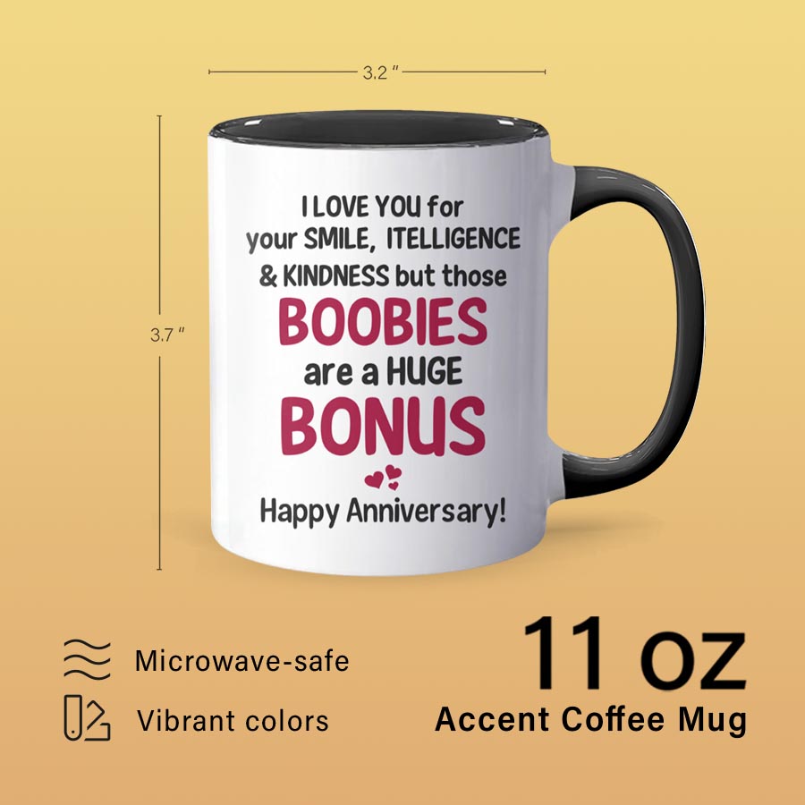 Boobies Are A Huge - Accent Coffee Mug