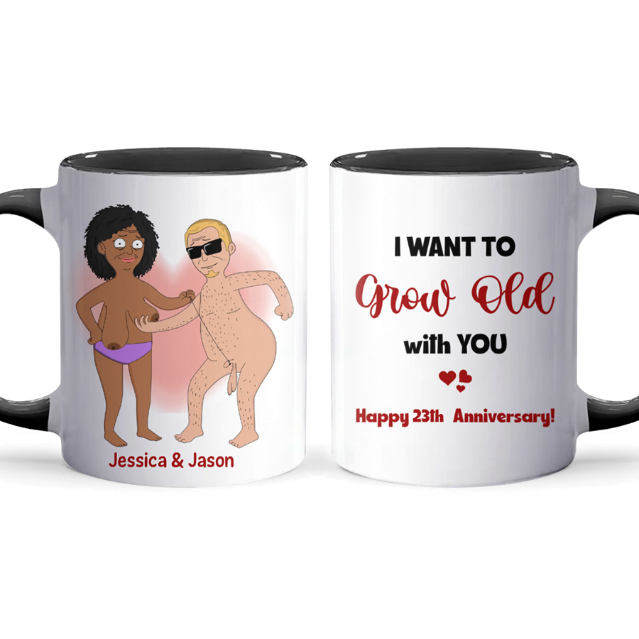 Grow Old - Accent Coffee Mug