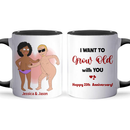 Grow Old - Accent Coffee Mug