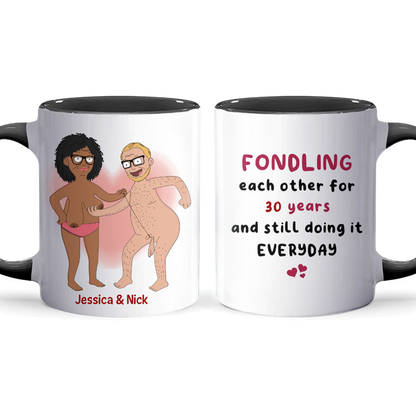 Fondling Each Other - Accent Coffee Mug