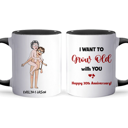 Grow Old - Accent Coffee Mug