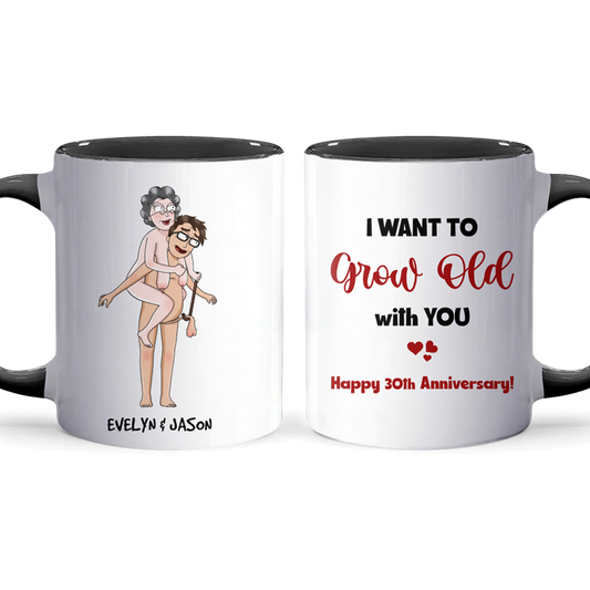 Grow Old - Accent Coffee Mug