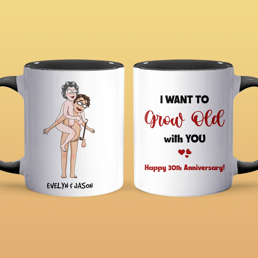 Grow Old - Accent Coffee Mug