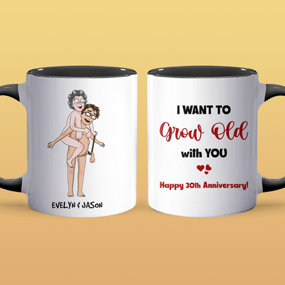 Grow Old - Accent Coffee Mug