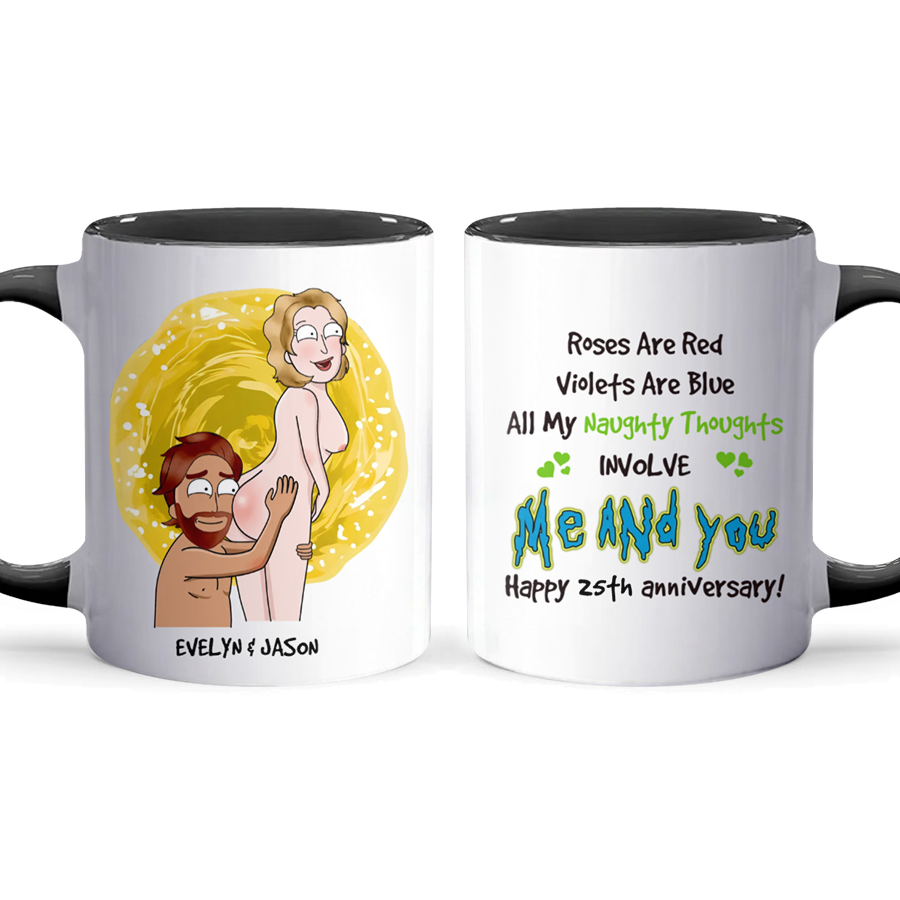 Naughty Thoughts - Accent Coffee Mug