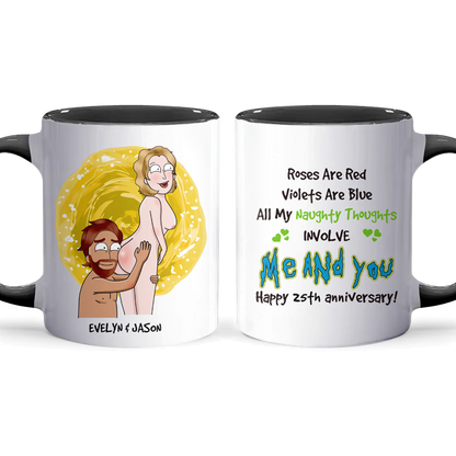 Naughty Thoughts - Accent Coffee Mug