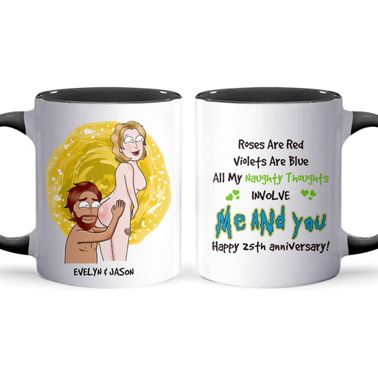 Naughty Thoughts - Accent Coffee Mug