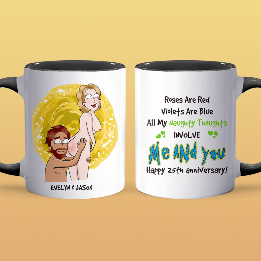 Naughty Thoughts - Accent Coffee Mug