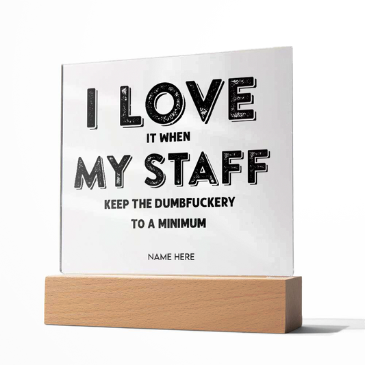 To A Minimum - Acrylic Plaque